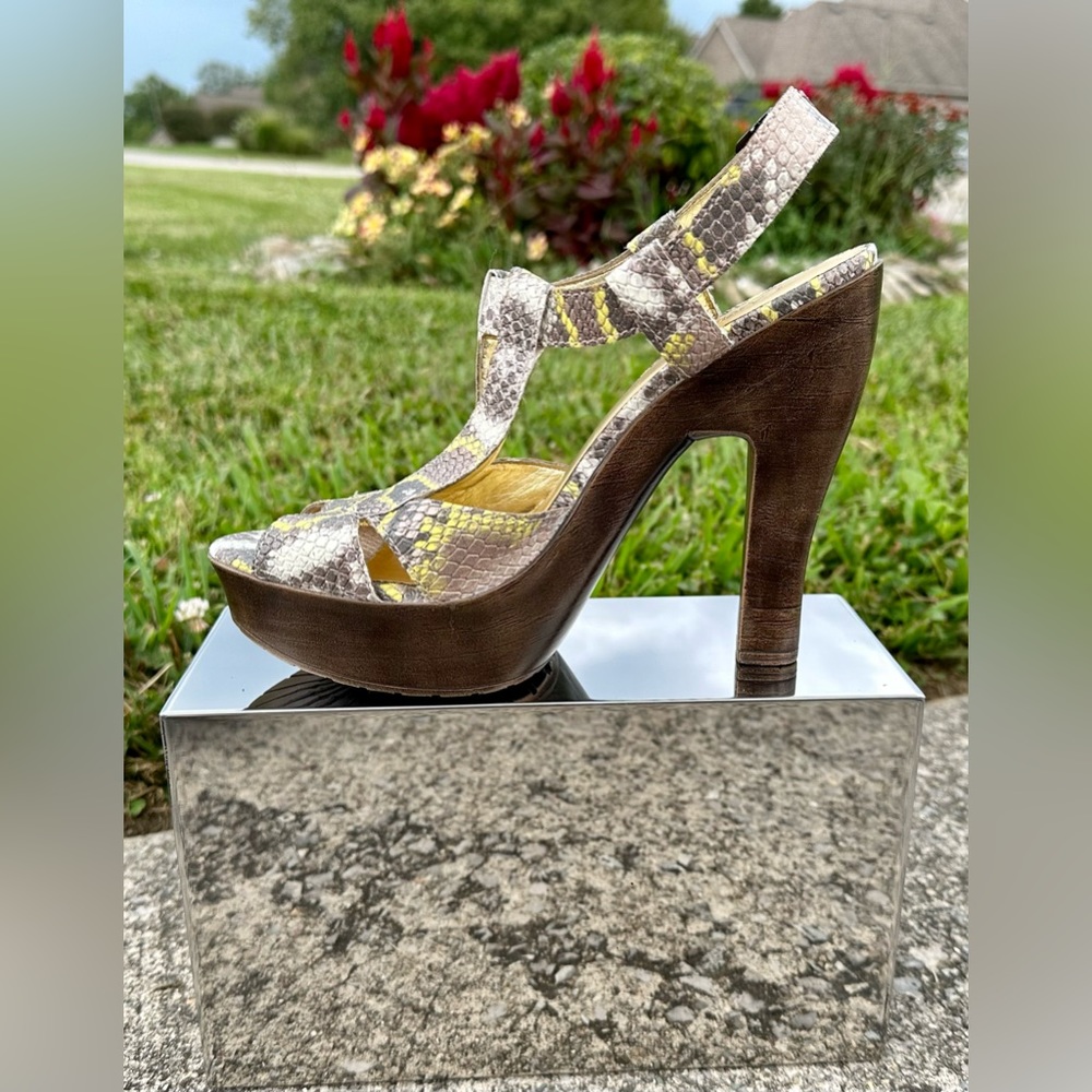 Carlos Santana!😎Platform Cavort snakeskin heels/size-7.5 - Picture 5 of 14